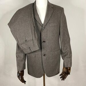 Brooks Brothers 1818 Cambridge 2 Piece Suit 38R 33x31 Vitale Barberis Canonico